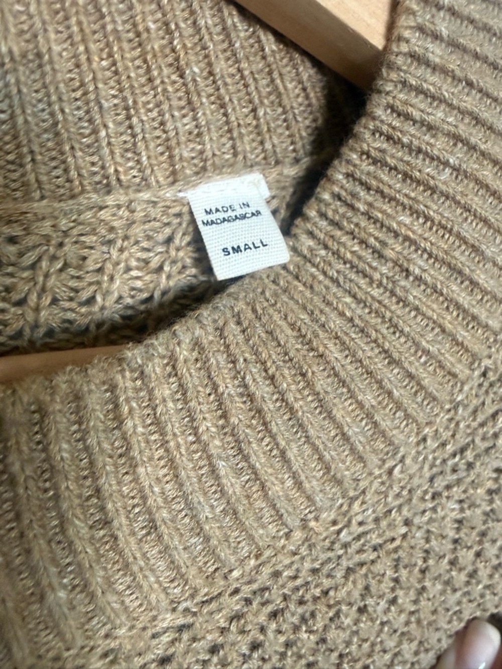 Buck Mason tan Crewneck Waffle Knit Sweater - Picture 4 of 5